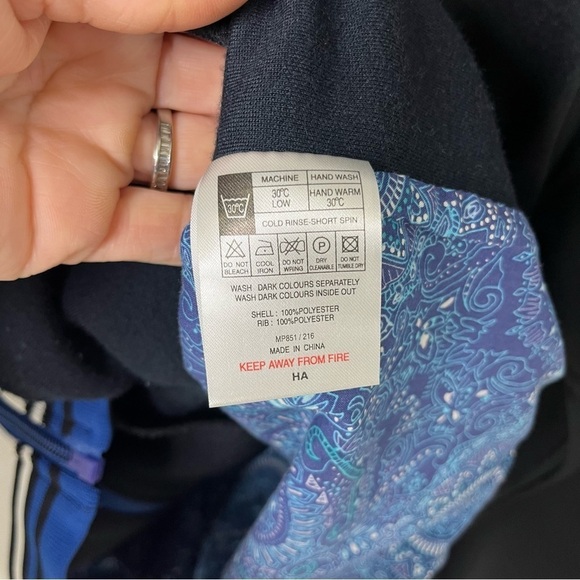 Ben Sherman Full Zip Track Jacket Sweatshirt Black Blue Size XXL - Picture 7 of 7